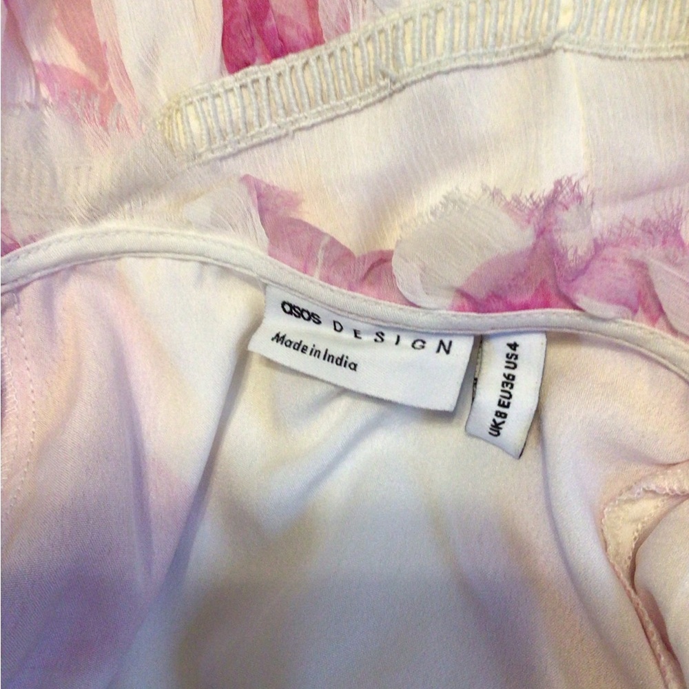 Offer $50๐๐ผ ASOS Design pink white maxi dress NWT - Picture 5 of 12